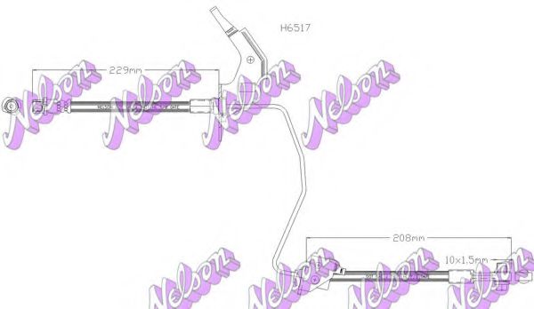 BROVEX-NELSON H6517 Тормозной шланг для OPEL MERIVA