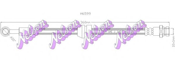 BROVEX-NELSON H6599 Тормозной шланг для DAEWOO KALOS