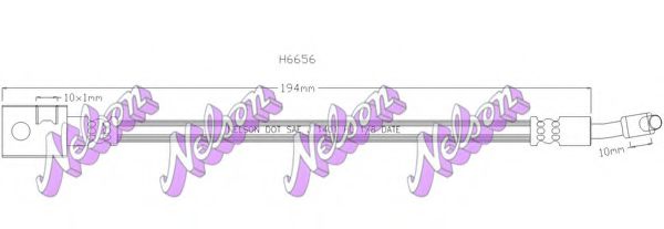 BROVEX-NELSON H6656 Тормозной шланг для INFINITI G
