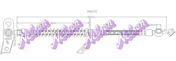BROVEX-NELSON H6672 Тормозной шланг для KIA CERATO