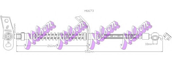 BROVEX-NELSON H6673 Тормозной шланг для KIA CERATO