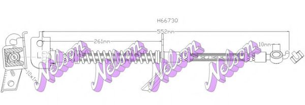 BROVEX-NELSON H6673Q Тормозной шланг для KIA CERATO