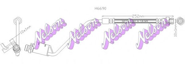 BROVEX-NELSON H6690 Тормозной шланг для KIA VENGA