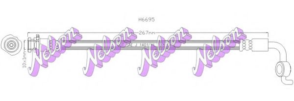 BROVEX-NELSON H6695 Тормозной шланг для INFINITI G