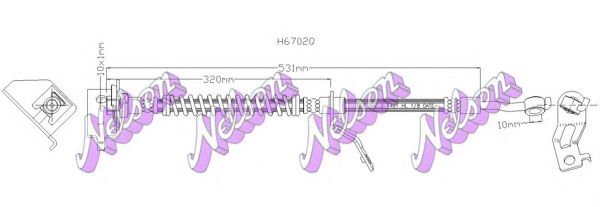 BROVEX-NELSON H6702Q Тормозной шланг для KIA VENGA