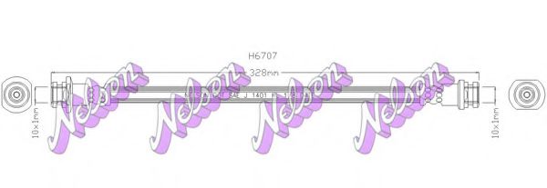 BROVEX-NELSON H6707 Тормозной шланг для OPEL AGILA