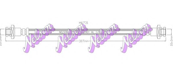 BROVEX-NELSON H6731 Тормозной шланг для OPEL AGILA
