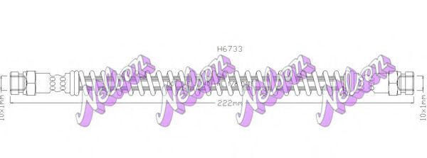BROVEX-NELSON H6733 Тормозной шланг для HYUNDAI TRAJET