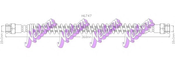 BROVEX-NELSON H6747 Тормозной шланг для HYUNDAI SATELLITE