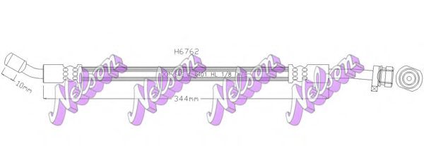 BROVEX-NELSON H6762 Тормозной шланг для HYUNDAI IX55