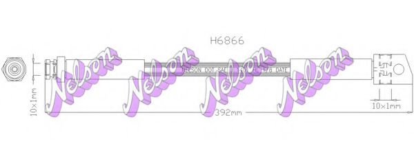 BROVEX-NELSON H6866 Тормозной шланг BROVEX-NELSON для ISUZU