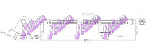 BROVEX-NELSON H6869 Тормозной шланг BROVEX-NELSON для ISUZU