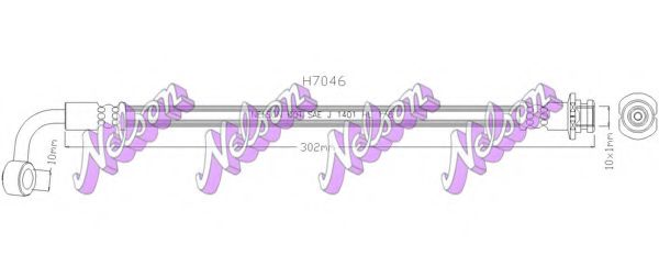 BROVEX-NELSON H7046 Тормозной шланг для SSANGYONG