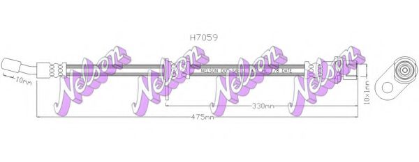 BROVEX-NELSON H7059 Тормозной шланг для DAIHATSU