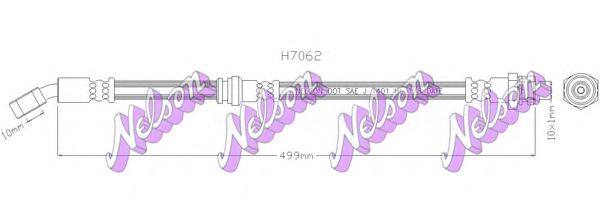 BROVEX-NELSON H7062 Тормозной шланг BROVEX-NELSON для ISUZU