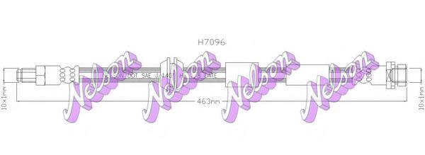 BROVEX-NELSON H7096 Тормозной шланг для FORD KUGA