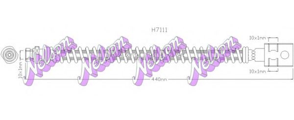 BROVEX-NELSON H7111 Тормозной шланг для SSANGYONG