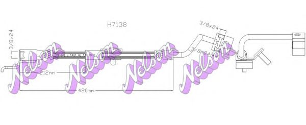 BROVEX-NELSON H7138 Тормозной шланг для JEEP WRANGLER