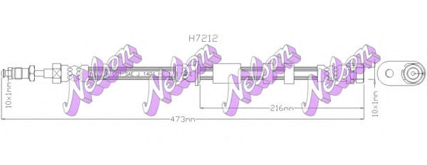 BROVEX-NELSON H7212 Тормозной шланг для FORD KUGA
