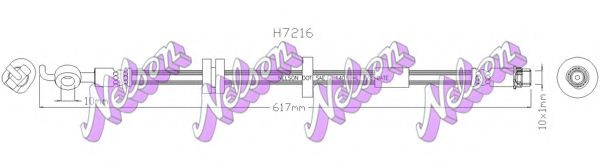 BROVEX-NELSON H7216 Тормозной шланг для PEUGEOT RCZ