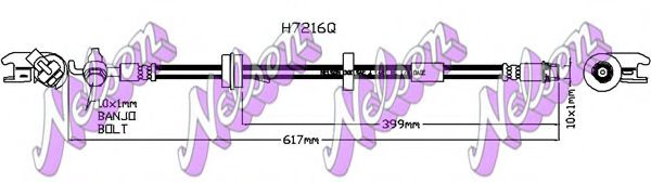 BROVEX-NELSON H7216Q Тормозной шланг для PEUGEOT RCZ