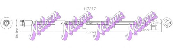 BROVEX-NELSON H7217 Тормозной шланг для PEUGEOT RCZ