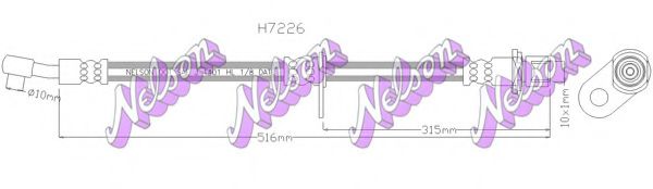 BROVEX-NELSON H7226 Тормозной шланг для DAIHATSU MATERIA