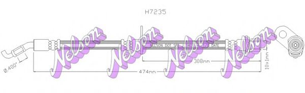BROVEX-NELSON H7235 Тормозной шланг для DAIHATSU