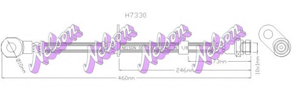 BROVEX-NELSON H7330 Тормозной шланг для MITSUBISHI L200