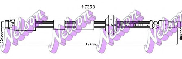 BROVEX-NELSON H7393 Тормозной шланг для DAIMLER