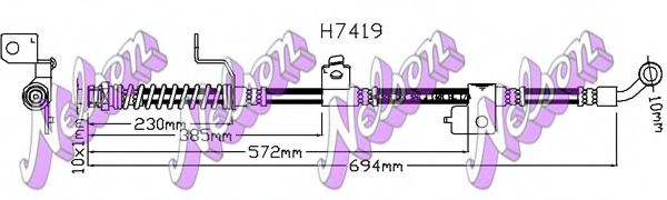 BROVEX-NELSON H7419 Тормозной шланг для KIA AMANTI