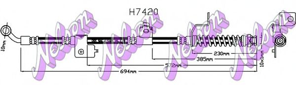 BROVEX-NELSON H7420 Тормозной шланг для KIA AMANTI