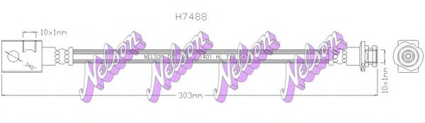 BROVEX-NELSON H7488 Тормозной шланг для INFINITI
