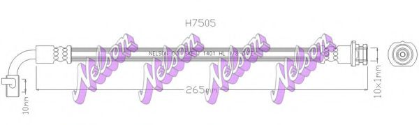 BROVEX-NELSON H7505 Тормозной шланг для INFINITI