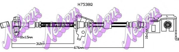 BROVEX-NELSON H7538Q Тормозной шланг для OPEL CASCADA