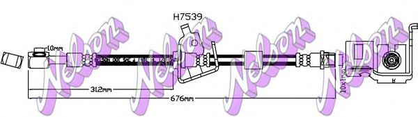 BROVEX-NELSON H7539 Тормозной шланг для CHEVROLET ORLANDO