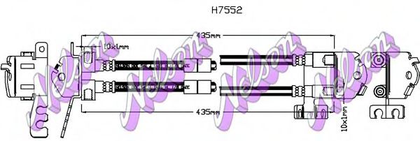 BROVEX-NELSON H7552 Тормозной шланг для FORD TOURNEO CUSTOM