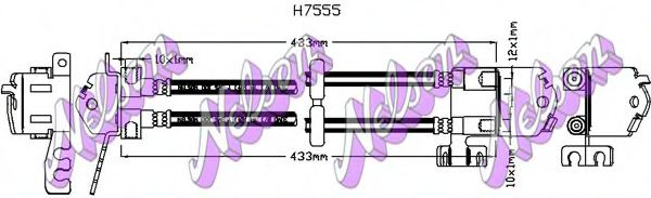 BROVEX-NELSON H7555 Тормозной шланг для FORD TOURNEO CUSTOM