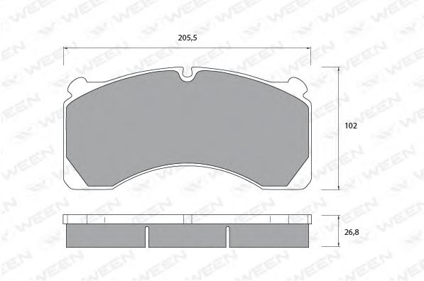 WEEN 1511071 Тормозные колодки WEEN 