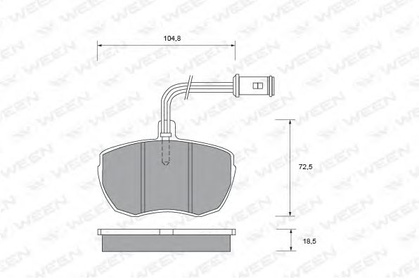 WEEN 1511422 Тормозные колодки WEEN для IVECO