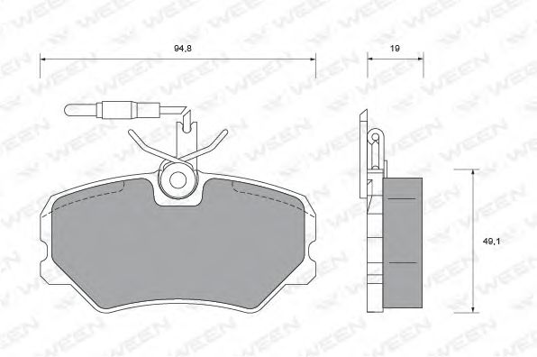 WEEN 1511439 Тормозные колодки WEEN для PEUGEOT 405