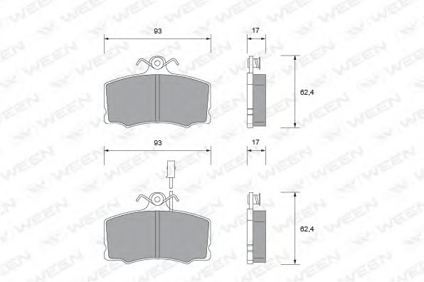 WEEN 1511596 Тормозные колодки WEEN для ALFA ROMEO