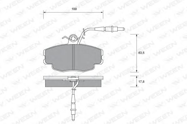 WEEN 1511666 Тормозные колодки WEEN для CITROEN