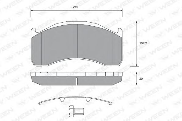 WEEN 1511551 Тормозные колодки WEEN для VOLVO