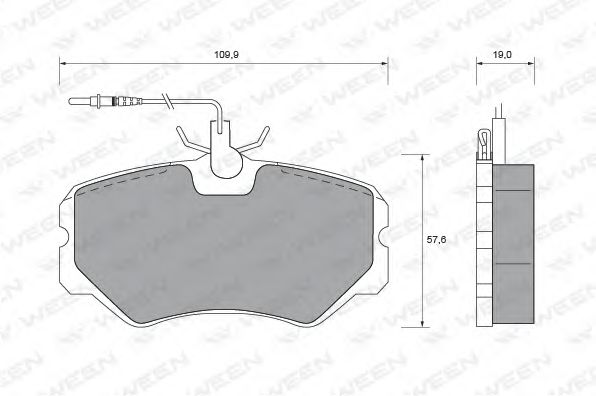 WEEN 1511598 Тормозные колодки WEEN для PEUGEOT 405