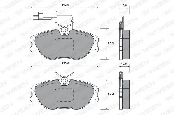 WEEN 1511599 Тормозные колодки WEEN для FIAT