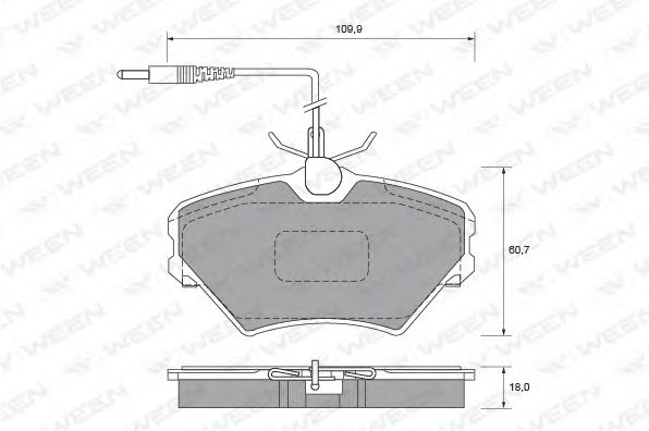 WEEN 1511626 Тормозные колодки WEEN для RENAULT