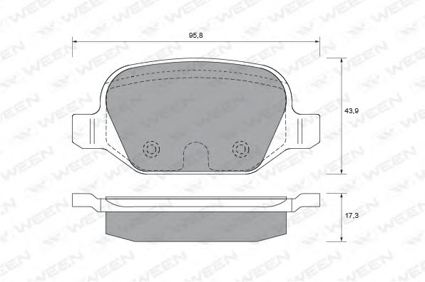 WEEN 1511684 Тормозные колодки WEEN для ALFA ROMEO