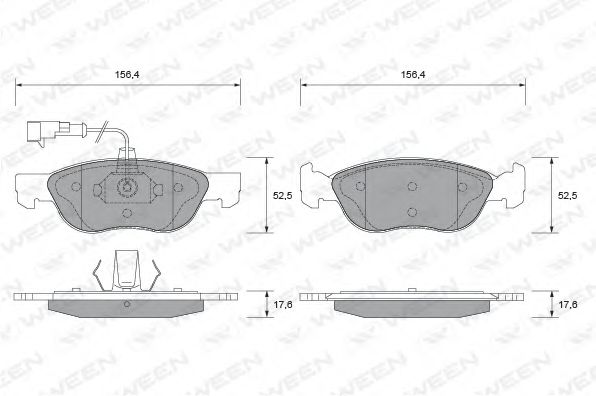 WEEN 1511816 Тормозные колодки WEEN для ALFA ROMEO