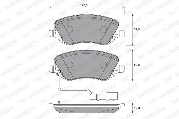 WEEN 1511903 Тормозные колодки WEEN для LANCIA